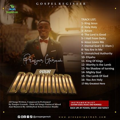 Album 'Your Dominion' by Prosper Germoh (2024 Music Album)